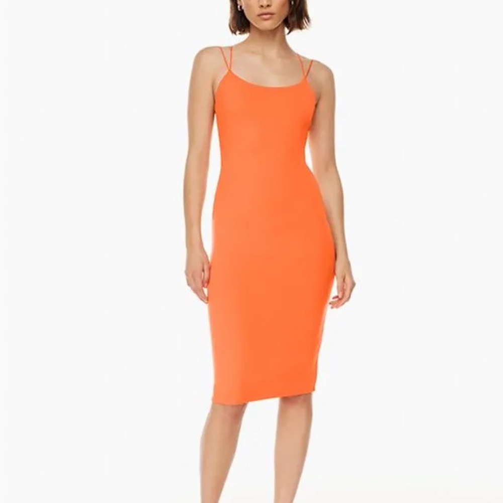 babaton Contour Scoopback Dress citron orange xxs - Picture 1 of 9